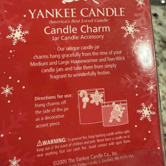 YANKEE CANDLE CHRISTMAS/HOLIDAY CANDY CANE JAR CHARM 2009 Table Top Gift USA - Picture 3 of 8